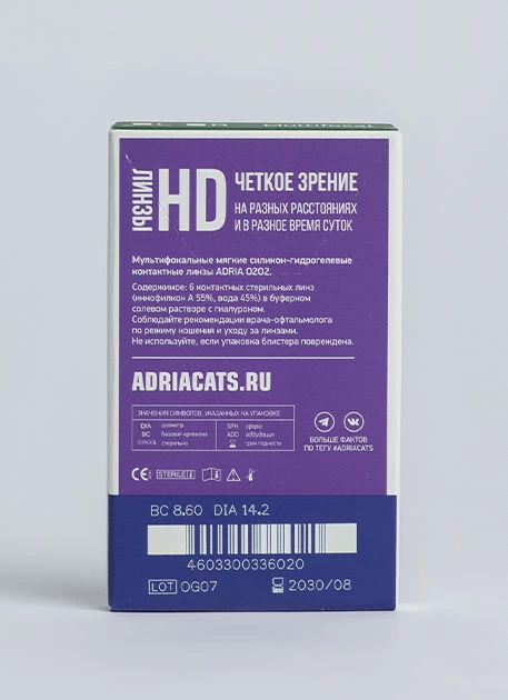 ADRIA O2O2 MULTIFOCAL (6 линз) правый угол