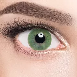 Линзы Color 1 Tone Green (зеленый) на серых глазах