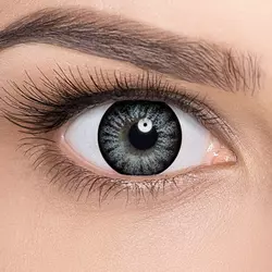 Линзы Glamorous Gray (серый) на зеленых глазах