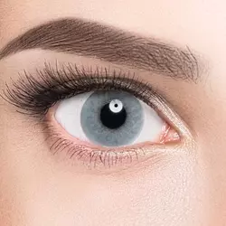 Линзы Effect Grafit (графит) на серых глазах