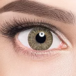 Линзы Color 3 Tone Pure Hazel  на серых глазах