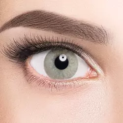 Линзы Effect Ivory (айвори) на серых глазах