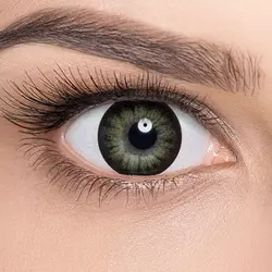Линзы Glamorous Green (зеленый) на зеленых глазах