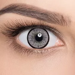 Линзы Elegant Gray (серый) на зеленых глазах