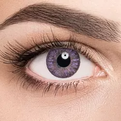 ADRIA Color 3 Tone Amethyst (сиреневый) на голубых глазах Линзы Color 3 Tone Amethyst (сиреневый) на голубых глазах