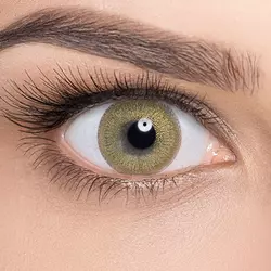 Линзы Glamorous Pure Gold (чистое золото) на зеленых  глазах