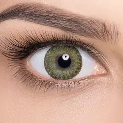 Линзы Color 3 Tone Green (зеленый) на зеленых глазах