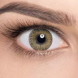 Линзы Color 3 Tone Pure Hazel  на зеленых глазах
