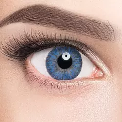 Линзы Color 2 Tone True Sapphire (голубой) на серых глазах