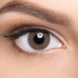 Линзы Effect Caramel (карамель) на карих глазах