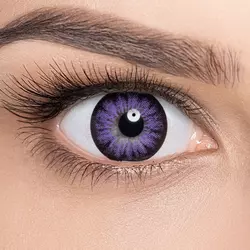 Линзы Glamorous Violet (фиолетовый) на зеленых глазах