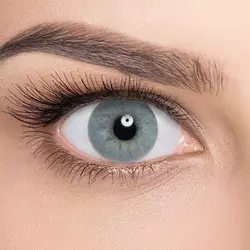 Линзы Effect Grafit (графит) на зелёных глазах