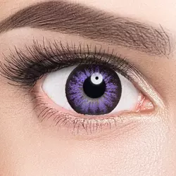 Линзы Glamorous Violet (фиолетовый) на серых глазах