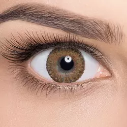 ADRIA Color 3 Tone Honey (медовый) на зеленых глазах Линзы Color 3 Tone Honey (медовый) на зеленых глазах