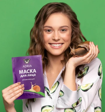 Тканевая маска с улиточным муцином ADRIA